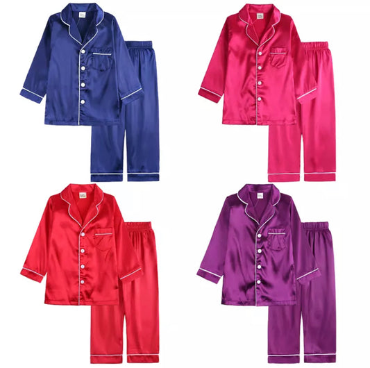 Kids satin pjs Long