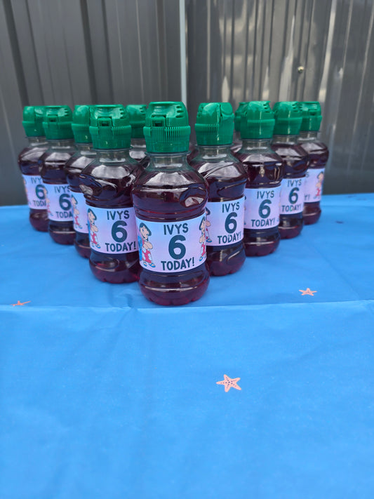 Custom fruit shoot labels