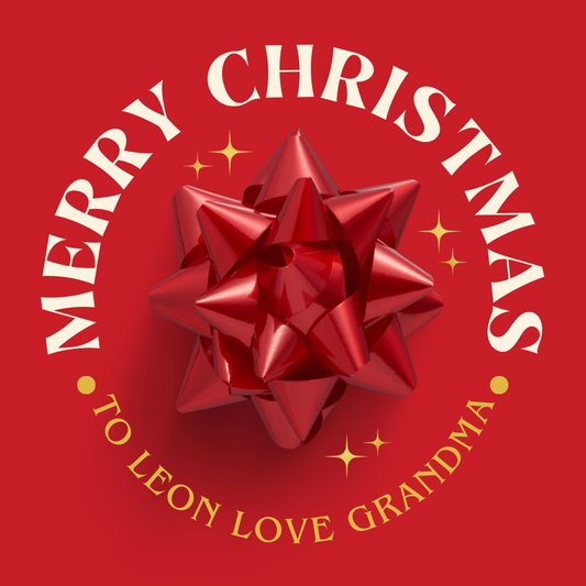 24 merry Christmas bow stickers