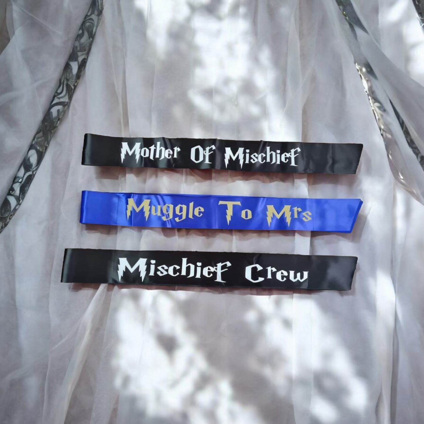 Custom satin sash