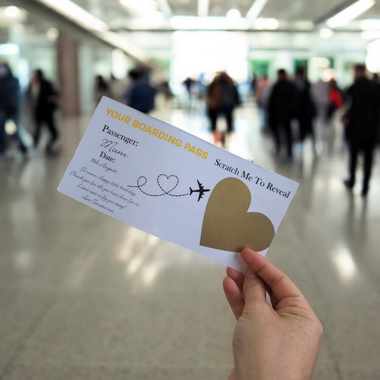 Scratch reveal boarding pass