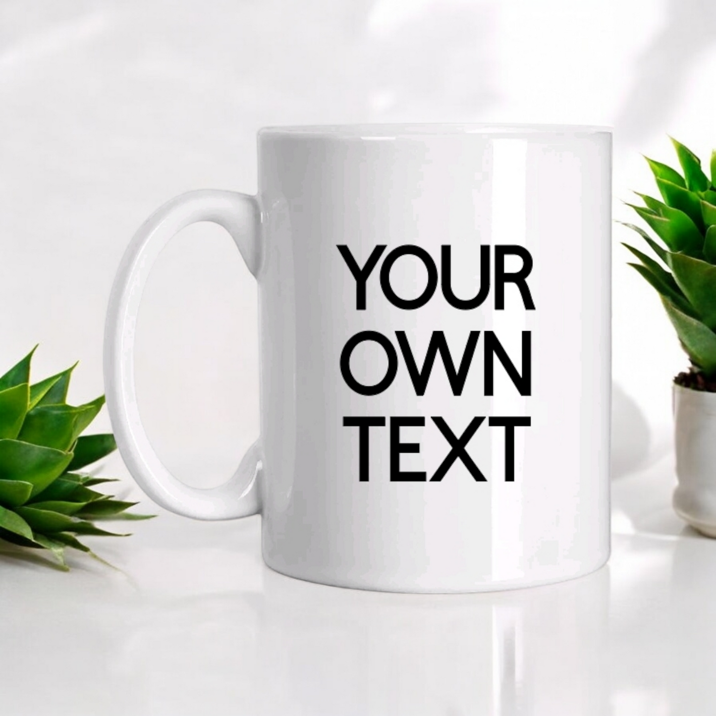 Custom text mug