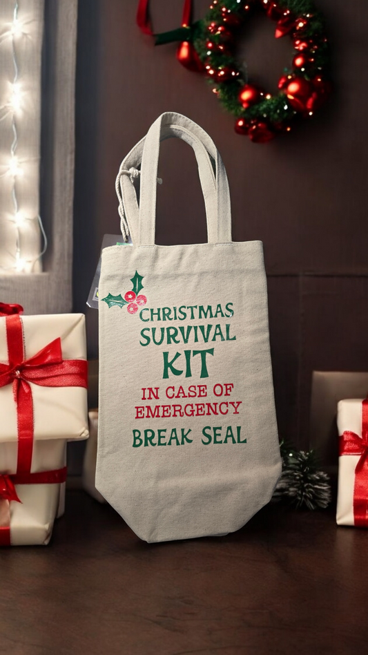 Christmas bottle bags