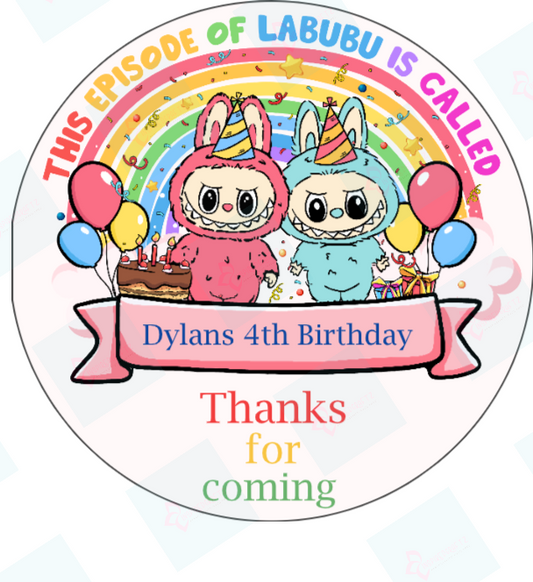 Monsters thanks for coming stickers