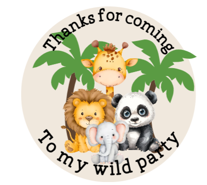 24 Thanks for coming - wild party stickers